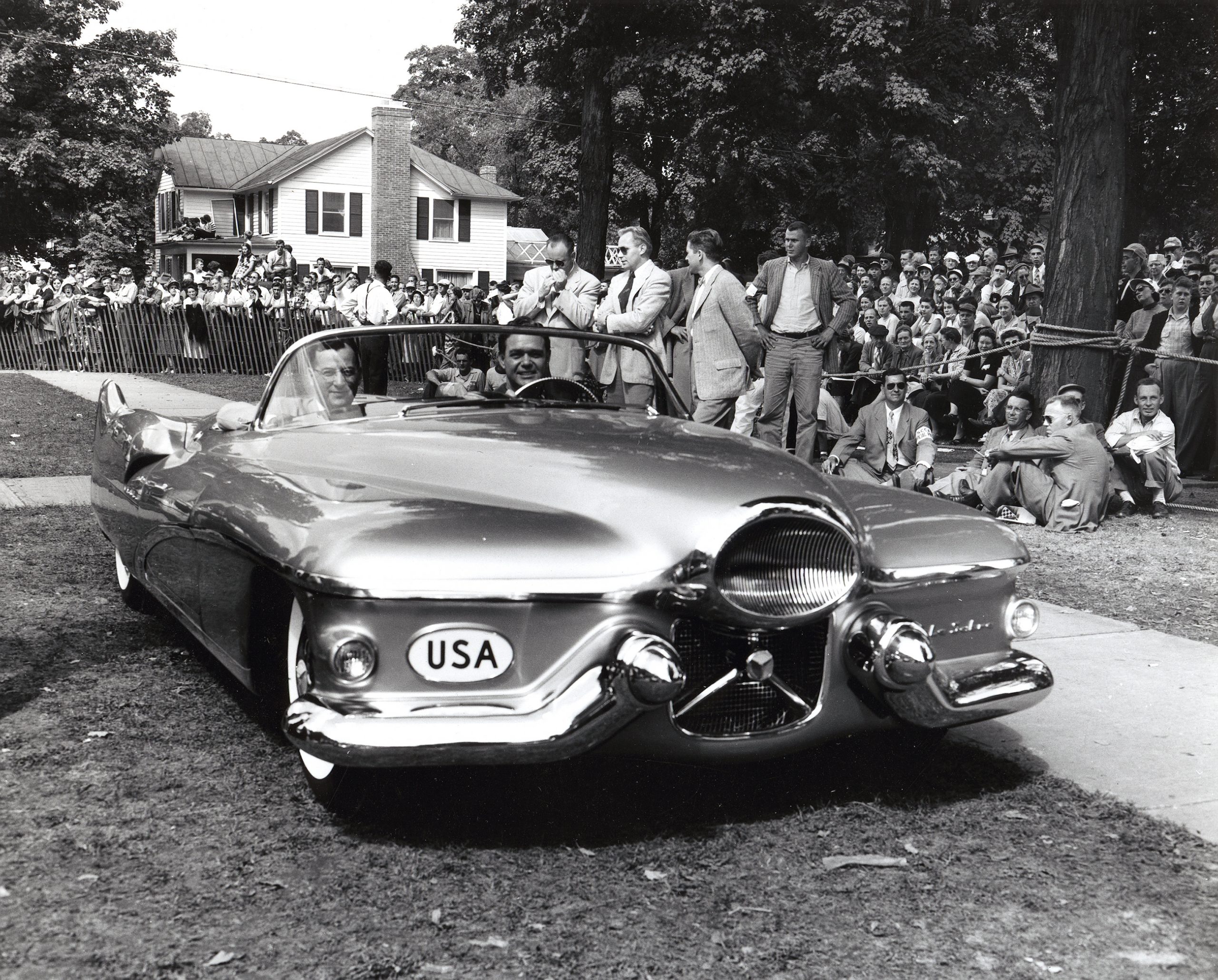 LeSabre posed at Watkins Glen in September 1951
