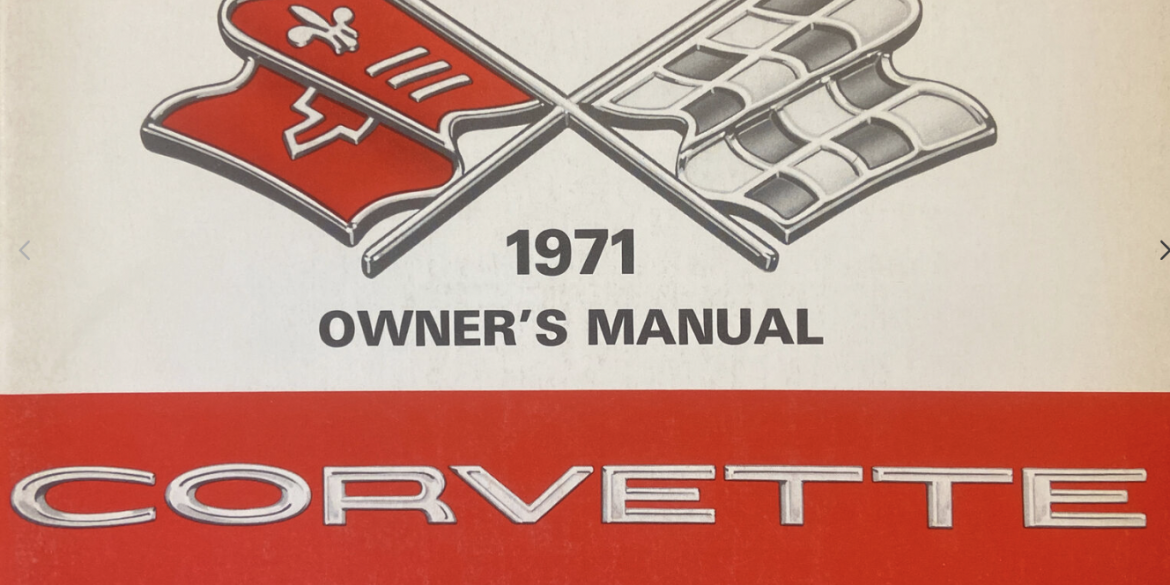 1971 Corvette Owners Manual