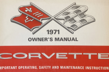 1971 Corvette Owners Manual