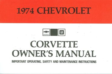 1974 Corvette Owners Manual