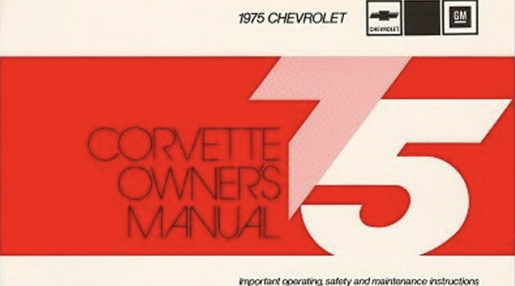 1975 Corvette Owners Manual