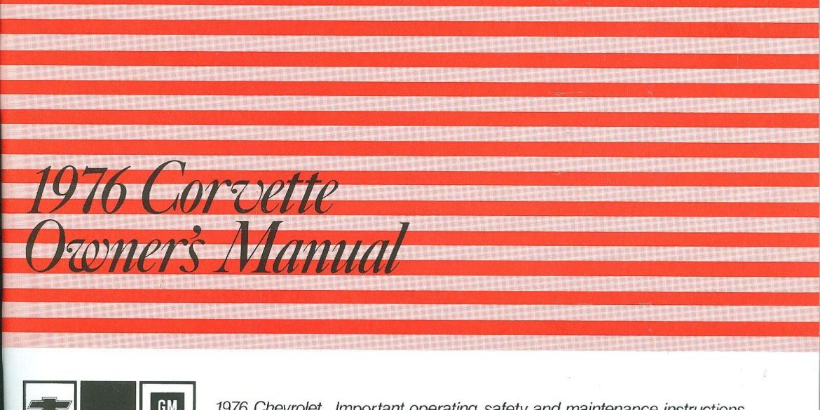 1976 Corvette Owners Manual