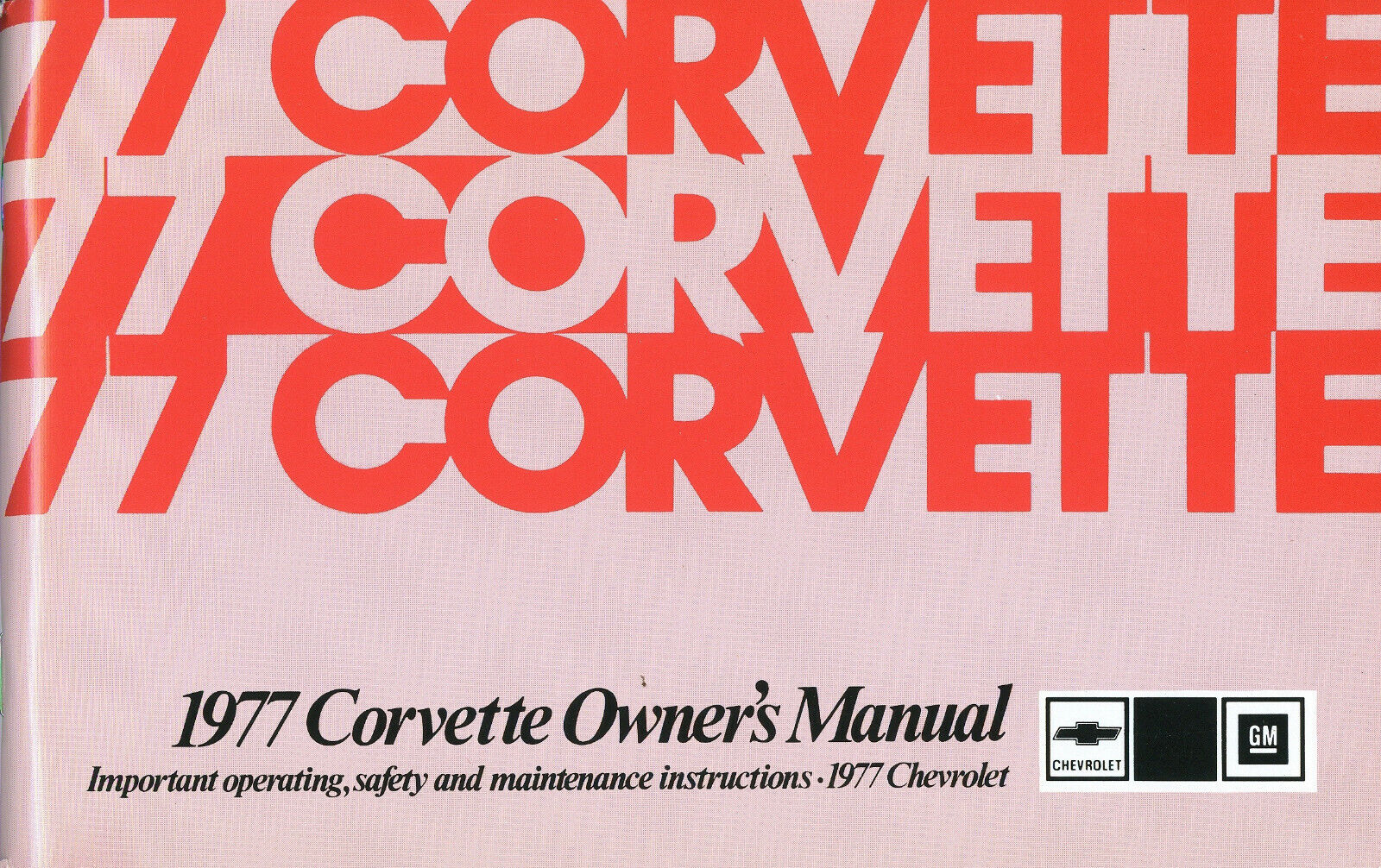 1977 Corvette Owners Manual