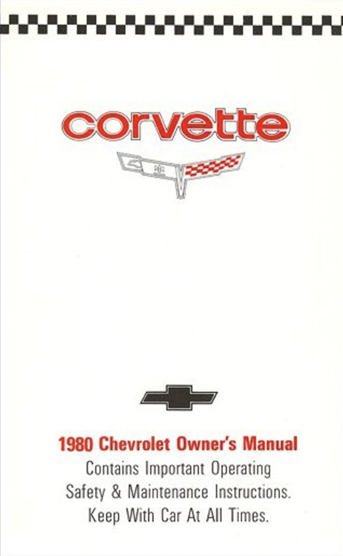 1980 Corvette Owners Manual