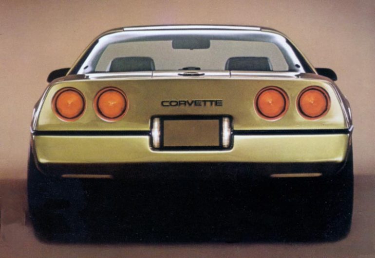 Rear View of the Conceptual C4 Chevrolet Corvette.