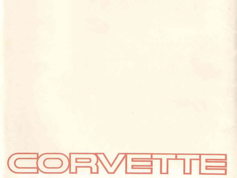 1985 Corvette Sales Brochures 1