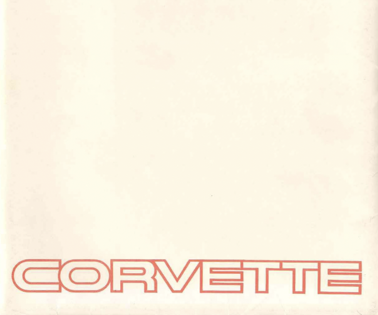 1985 Corvette Sales Brochures 1
