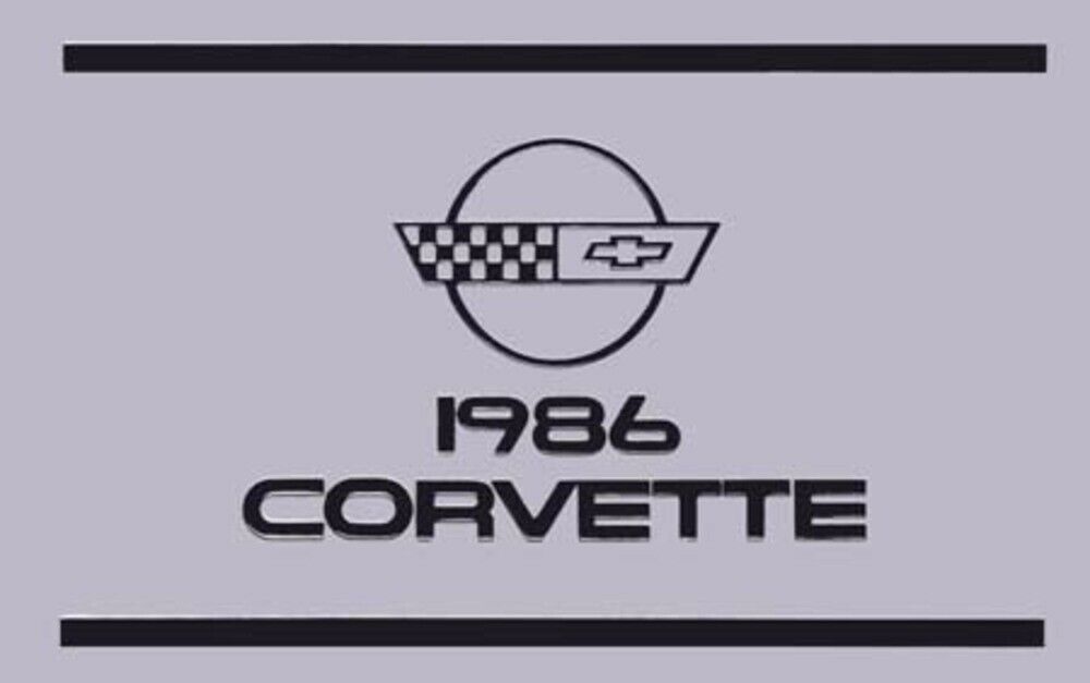 1986 Corvette Owners Manual