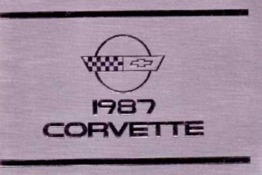 1987 Corvette Owners Manual