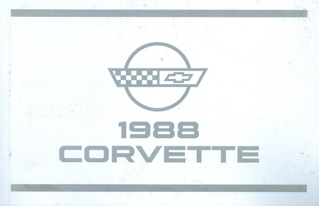 1988 CORVETTE OWNERS MANUAL PDF visual data 8