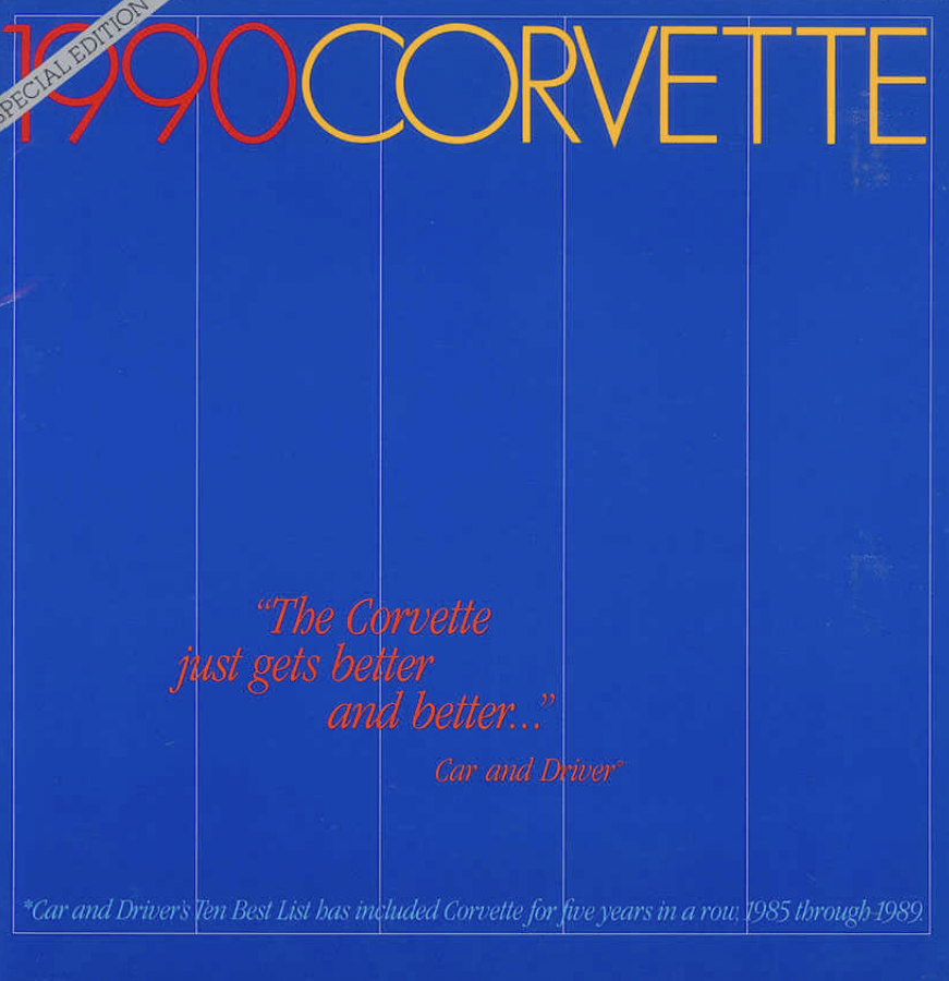 1990 Corvette Sales Brochures