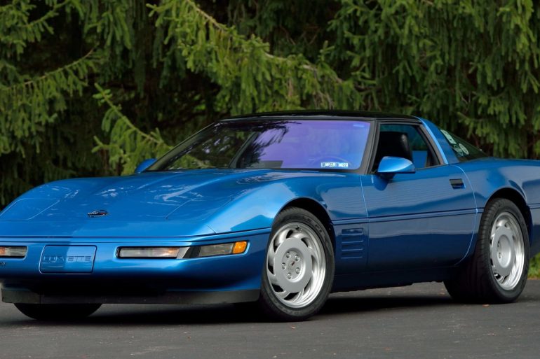 Blue 1990 Corvette C4 ZR-1