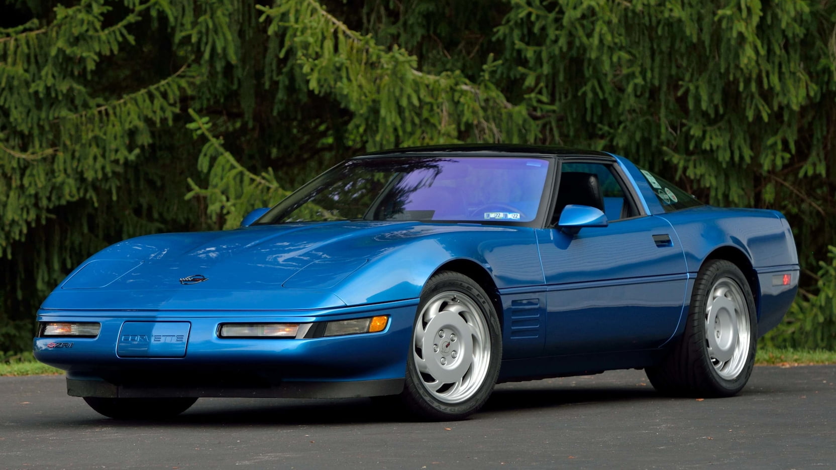 Blue 1990 Corvette C4 ZR-1