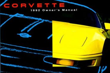 1992 Corvette Owners Manual