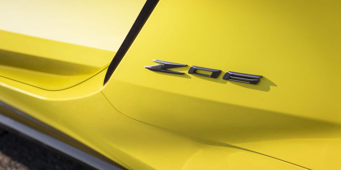 Z06 badge on a 2023 Corvette C8 Z06