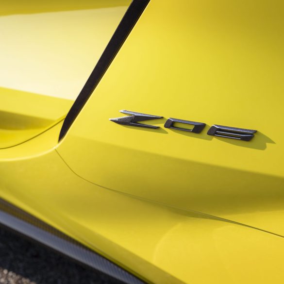 Z06 badge on a 2023 Corvette C8 Z06