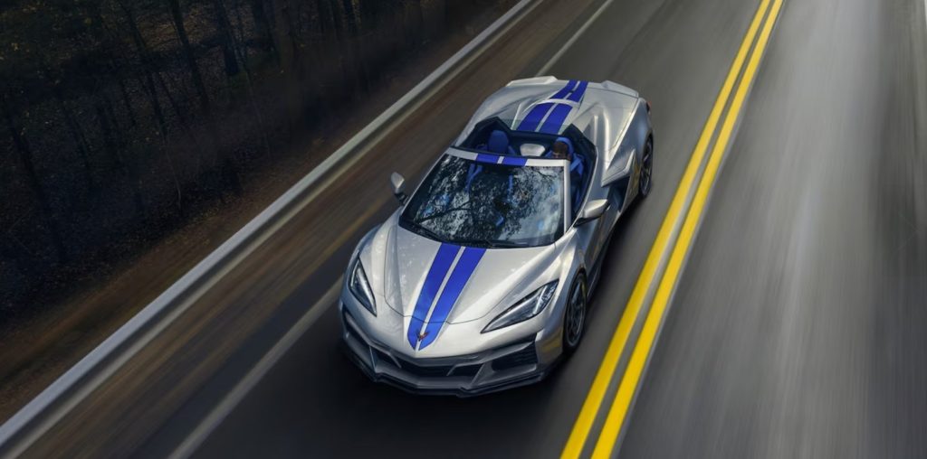 2024 Chevrolet Corvette E-Ray on the road