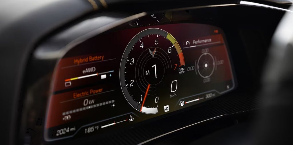 2024 Corvette E-Ray dashboard