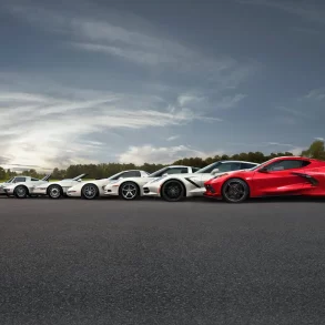 All eight-generations of the Chevy Corvette.