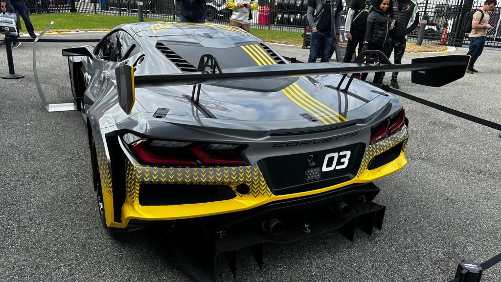 The 2024 Z06 GT3.R as seen at Daytona International Speedway in January 2023. (Image property of Kolecki Concepts LLC)