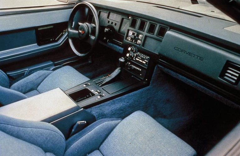 Interior of the 1984 C4 Corvette.