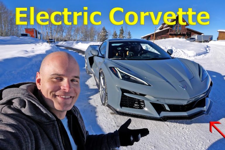 Driving The 2024 Corvette E-RAY For The First Time In Snow!