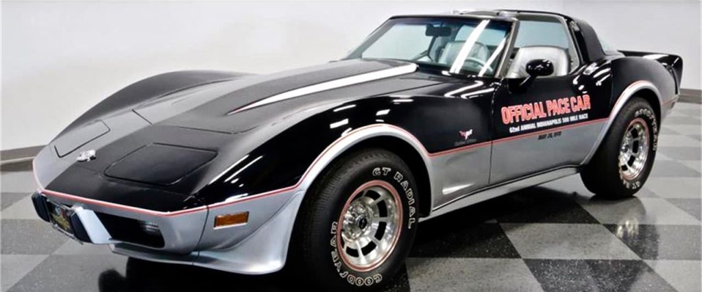 The 1978 Pace Car Edition Corvette -a factory built replica of the Corvette that paced the 1978 Indianapolis 500!