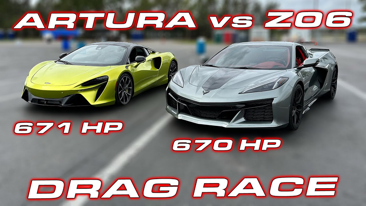 C8 Z06 Challenges A McLaren Artura On A Drag Race!