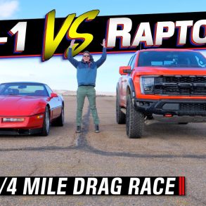 DRAG RACE: C4 Chevy Corvette ZR-1 vs 2023 Ford F-150 Raptor R