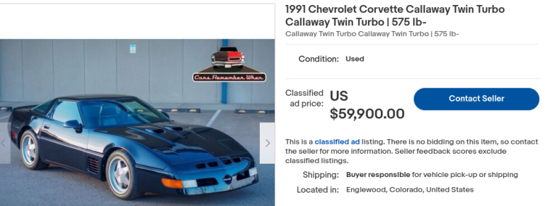 Market News: How Is The Callaway C4 Doing In This Crazy Corvette Market?