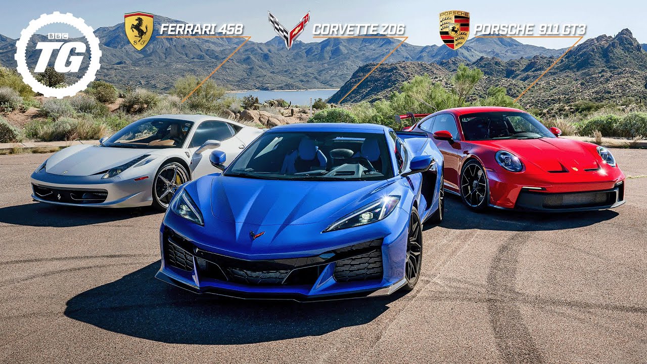 How Does The C8 Corvette Z06 Measure Up Against The A Ferrari 458 & Porsche 911 GT3 RS