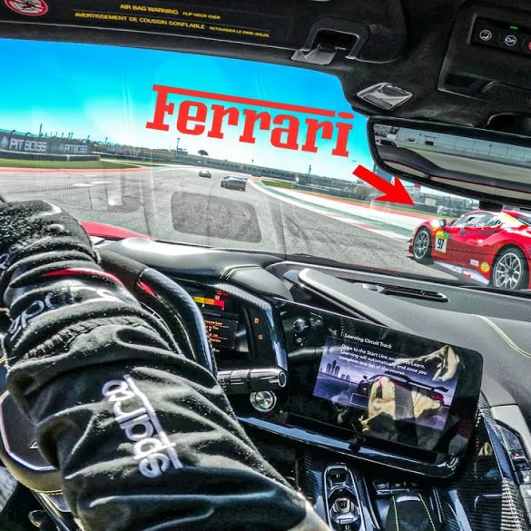 2023 C8 Corvette Z06 Challenges A Ferrari On A Racetrack