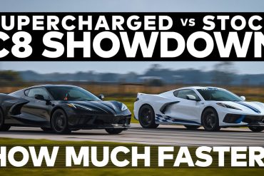 Stock C8 Corvette vs Hennessey's Supercharged H700 C8 Corvette