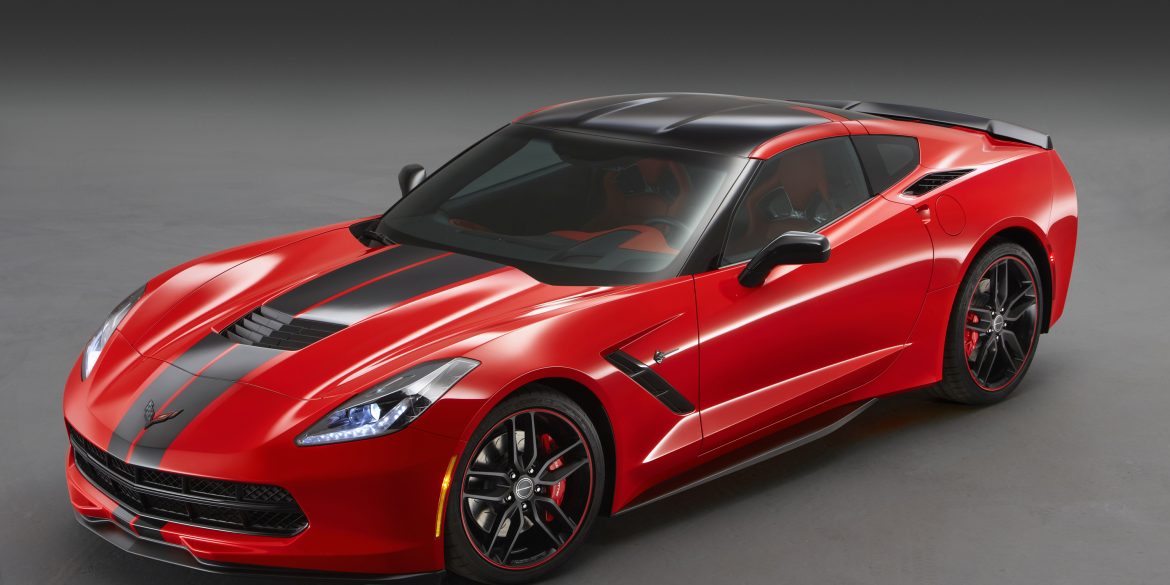 Influenced by West Coast culture, here racing-influenced performance and appearance matter this track-inspired Torch Red Corvette Stingray Z51 Coupe’s design is purposeful and compelling. The high-performance hue is complemented by a carbon fiber hood and a visible carbon-fiber weave on the removable roof panel, as well as a satin-black front splitter and rocker extensions.