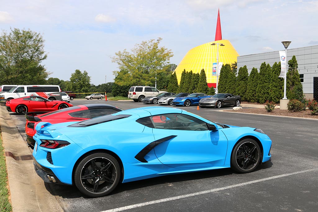 A brand-new Mid-Engine Corvette parked at last year's Bash.  