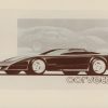 One of Jerry Palmer's early renderings of the fourth-generation Corvette. (Image courtesy of GM Media.)