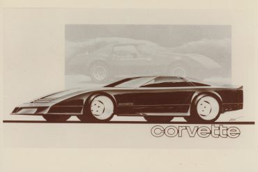 One of Jerry Palmer's early renderings of the fourth-generation Corvette. (Image courtesy of GM Media.)