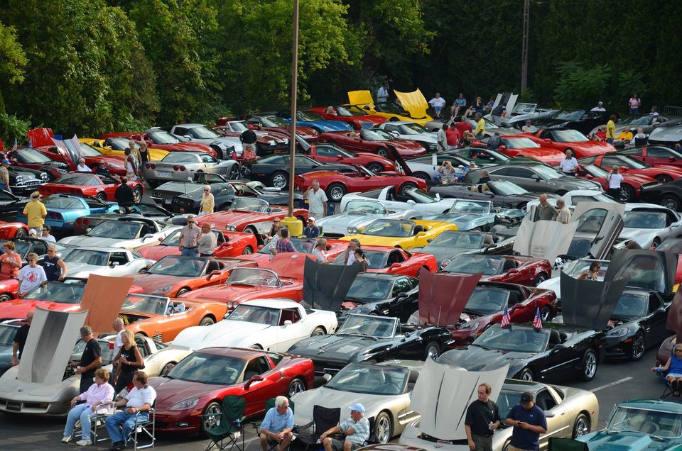 Some of the many Corvettes that showed up last year for the Corvettes on Woodward Drive2EndHunger event!