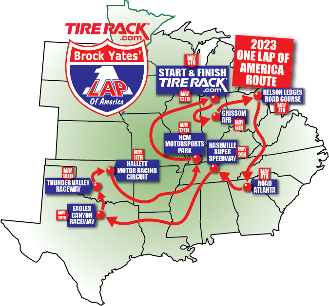 Event circuit for the 2023 Tire Rack One Lap Challenge.