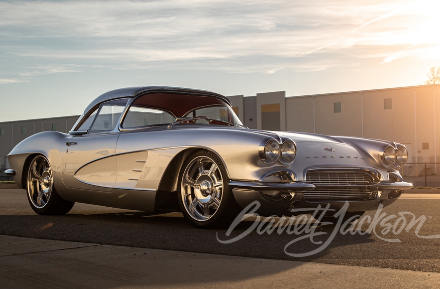 This custom 1961 Corvette convertible was a real head turner at the 2023 Barrett-Jackson auction in Las Vegas (Image courtesy of Barrett-Jackson.com)