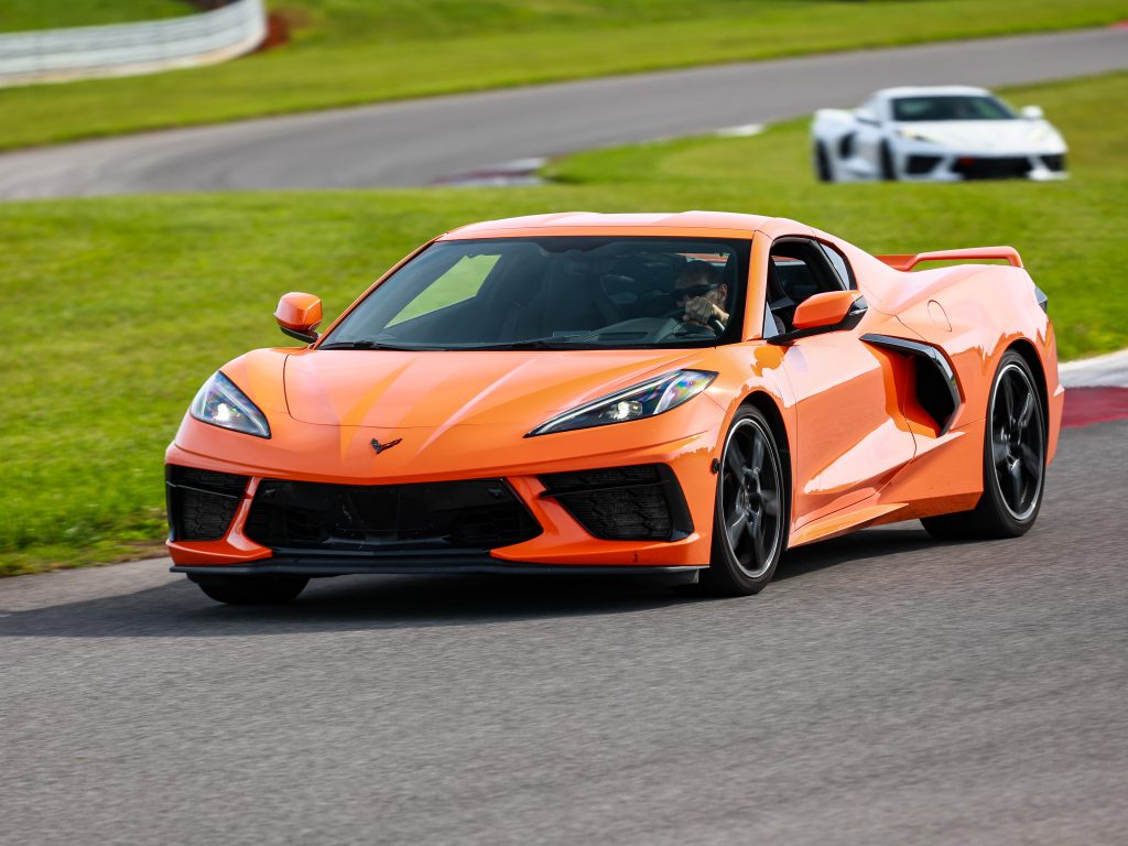 Test out the performance of America’s sports car on our 3.2-mile racetrack! Drive a C8 Corvette on track in a lead/follow format for 4 laps. (Image courtesy of NCM Motorsports Park.)