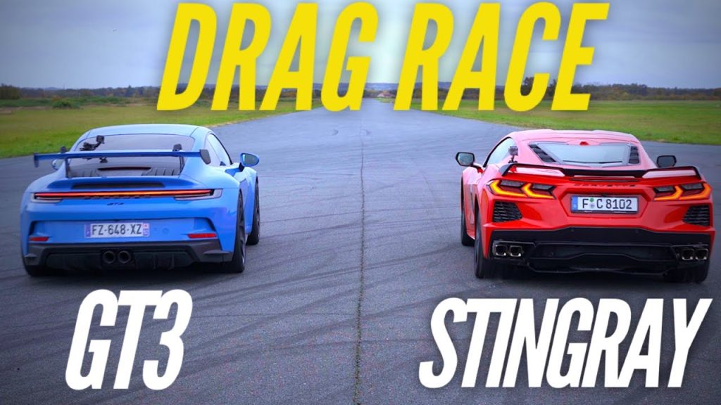 DRAG RACE: Euro-Spec C8 Corvette Versus Porsche 911 GT3