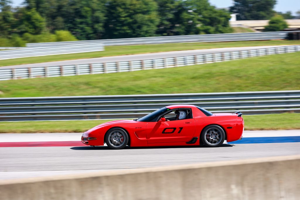 A 2001 C5 Z06 navigates the track during one of the early "green" track sessions at the NCM Motorsports Park. (Image courtesy of Cole Carroll / NCM Motorsports Park.)