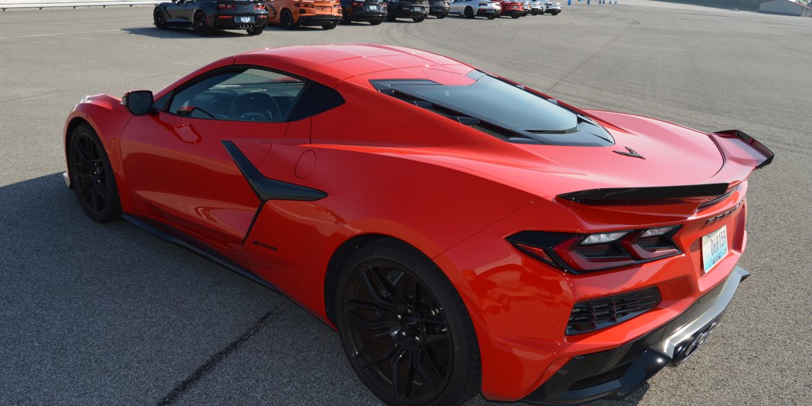 One of the all-new 2023 Corvette Z06 coupes at the NCM Motorsports Park. (Image courtesy of the author.)