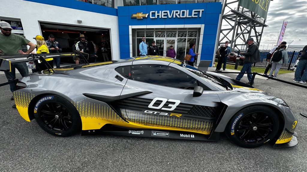 The 2024 Corvette Z06 GT3.R is the fist Corvette race car of its kind to be offered to GM customers for use in their race programs. This factory backed race cars includes extensive customer support programs. (Image courtesy of the author.)