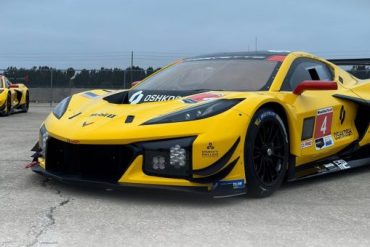 The 2024 Corvette Z06 GT3.R in Corvette Yellow looks stunning as Corvette Racing by Pratt Miller Motorsports prepares for its inaugural 2024 race season.