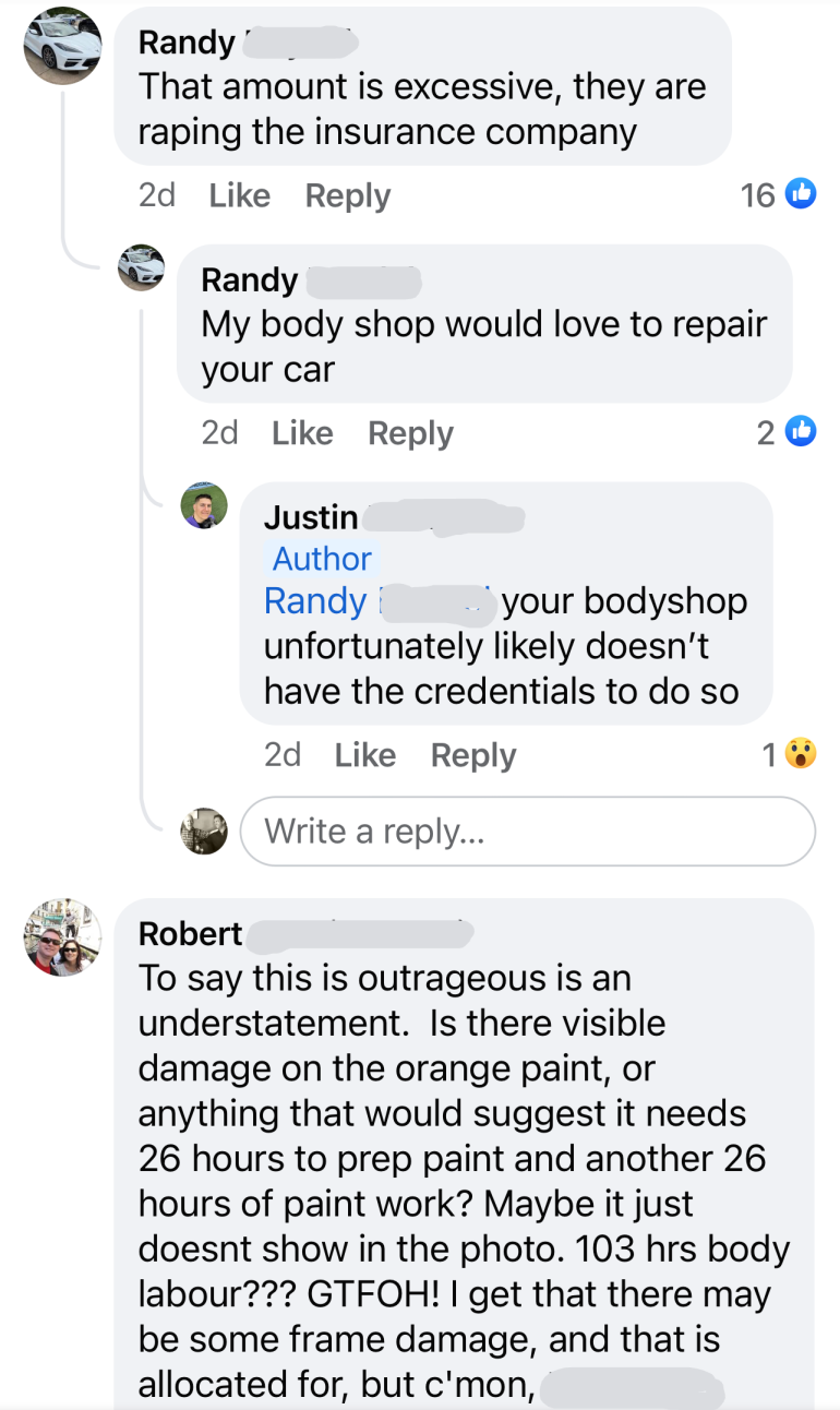 Body Shop Quote For Fender Bender Has Stirring With Disbelief