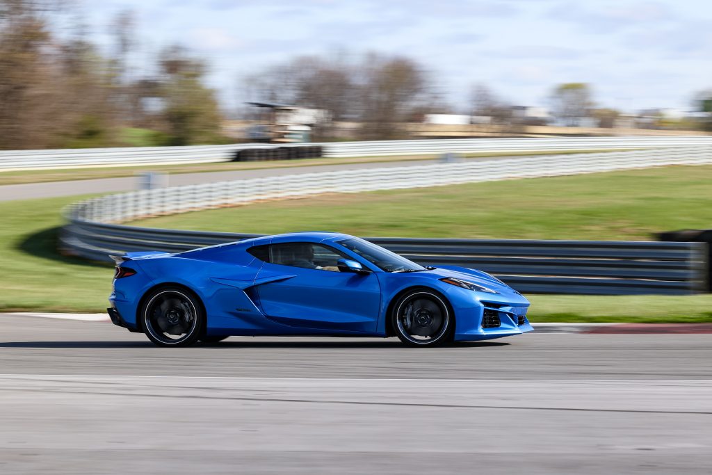 The Corvette E-Ray running a lap on the NCM Motorsports Park (Image courtesy of the NCM Motorsports Park)