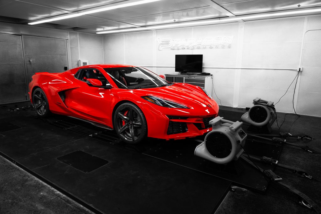 Corvette E-Ray on an AWD dyno