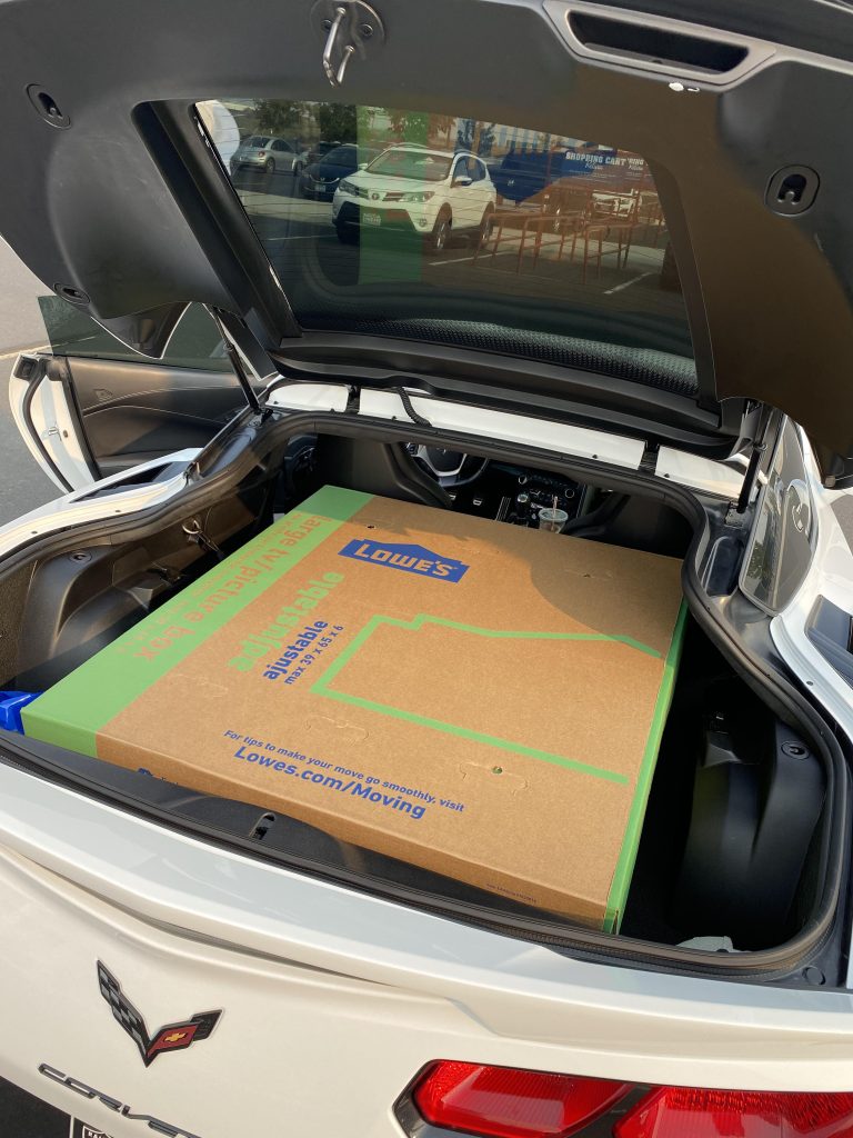 Corvette C7 trunk space